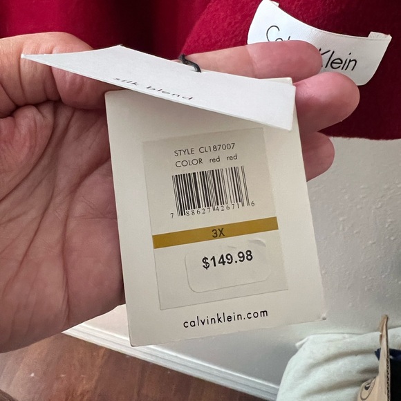 New Stunning Calvin Klein red pea coat - Picture 4 of 9